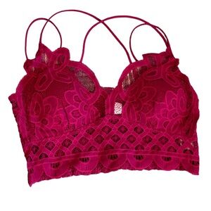 NWOT Zenana Women's Crochet Floral Lace Bralette size Large